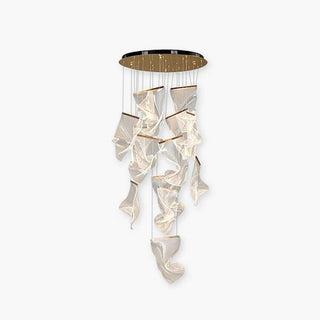 Kristy Suspension Carrée Contemporaine Métal/Acrylique Doré Salon/Escalier-Luire